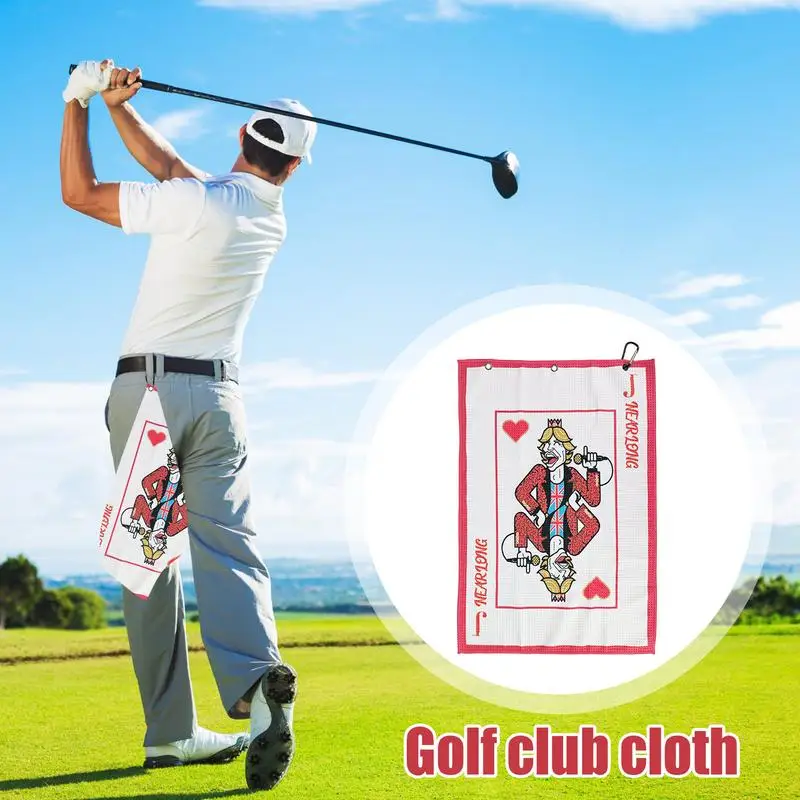 

Golf Club Towel Golf Club Cleaner with Carabiner Clip Golf Ball Cleaner Cleans Dirt Sand Grass Keeps Hands Clean Cleaner Cloth