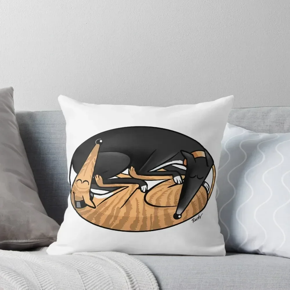 

Yin Yang Hounds: A Redbubble exclusive design Throw Pillow Pillowcases Cushion Covers Sofa autumn decoration anime girl pillow