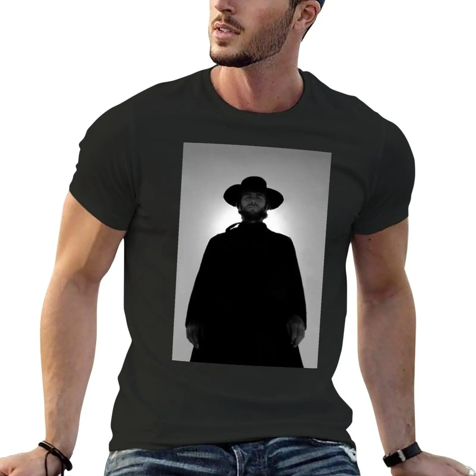 New Clint Eastwood - High Plains Drifter T-Shirt black t shirts new edition t shirt Short t-shirt mens t shirt graphic