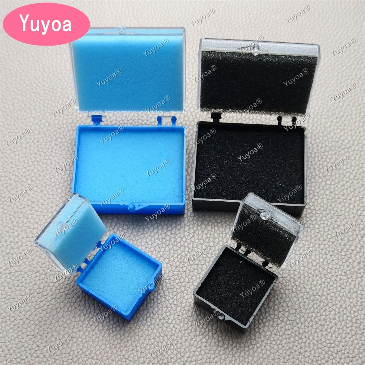 100PCS Denture Sponge Retainer Case Implant Denture Crown Veneer Fake Teeth Storage Box with Foam Fake Teeth Case