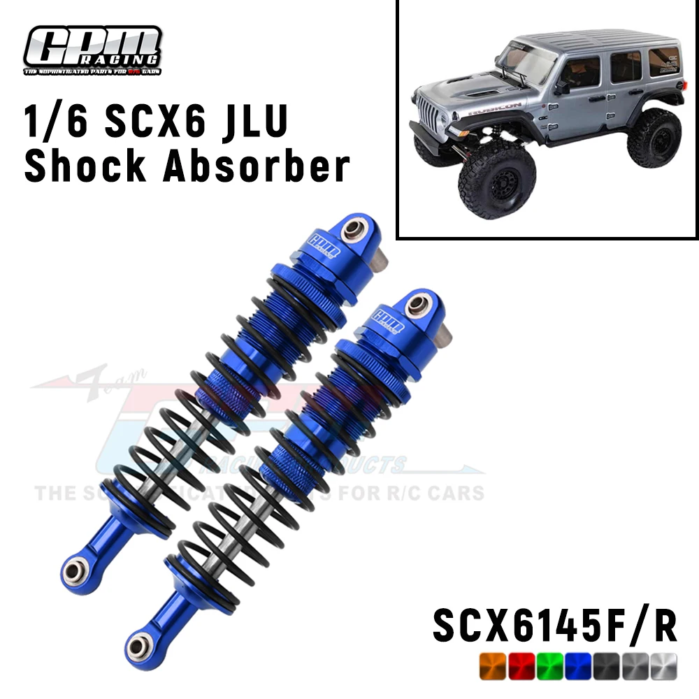 GPM امتصاص الصدمات ل محوري 1/6 SCX6 JLU AXI05000 T1/T2 إبرة تعليق معدنية نقطة المنتصف 145 مللي متر أجزاء عالمية أمامية وخلفية
