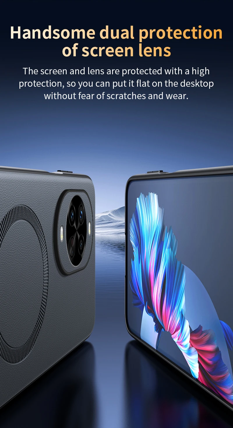 Für Huawei Nova 14 Pro: Magnetische Schutzhülle aus Leder für Huawei Nova 14 Pro, hochwertige, rutschfeste PC+TPU-Hülle mit Anti-Fingerabdruck-Beschichtung. – Detail 16