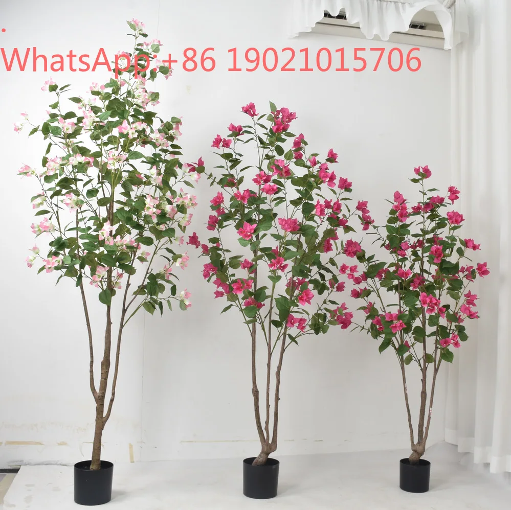 

HXL Artificial Plant Bougainvillea Potted Plant for Indoor Decoration Floor-standing Potted Plant