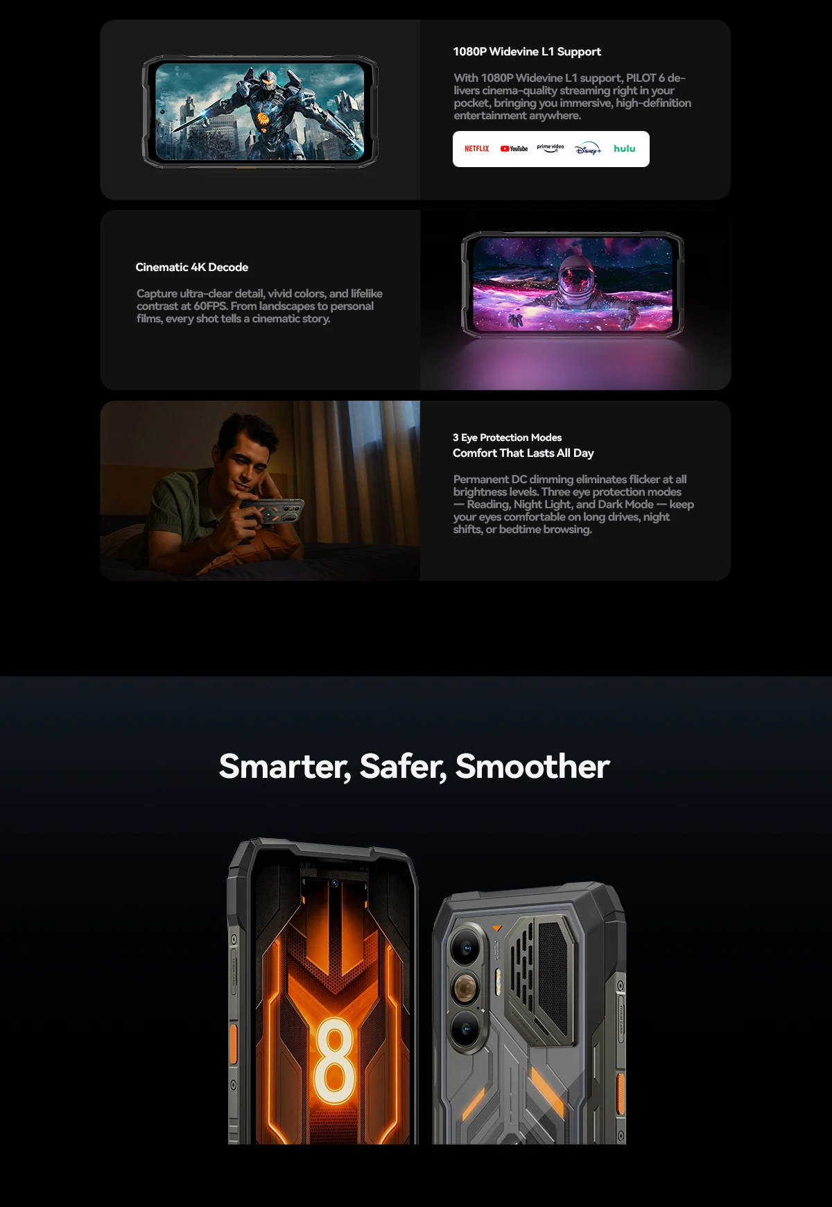 Global Version Blackview Oscal Pilot 8 Rugged Smartphon Android 16 QCM6690 Octa Core 6.83" Display 12GB+256GB 108MP Mobile Phone