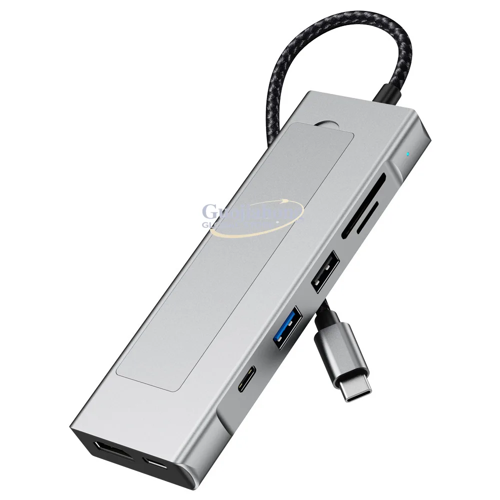 

Многопортовая док-станция Type-C 3.2 с отсеком для SSD, 10G, для трансграничной торговли, с поддержкой M.2 накопителей