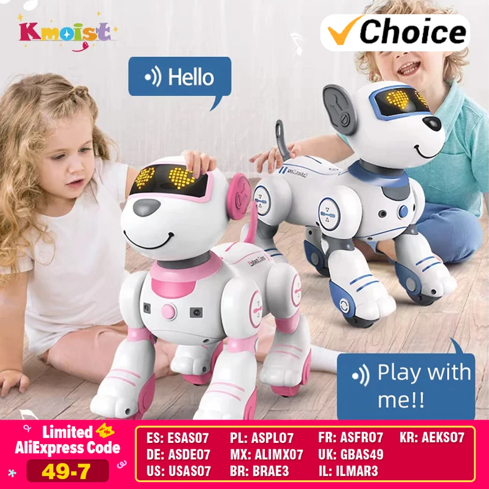 

Intelligent Remote Control Robot Dog Electronic Stunt Voice Command Programmable Touch-sense Music Song Children's Toys for Boys