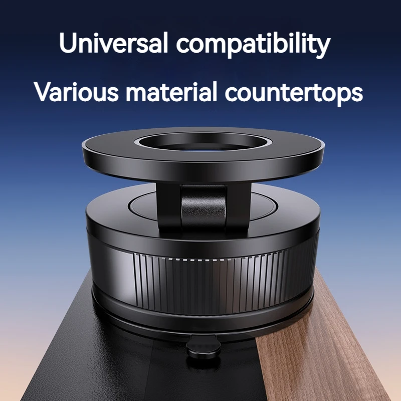 Magnetic Car Phone Holder Mount, 360° Adjustable Vacuum Strong Suction Phone Stand for SmartPhone/Car/Gym/Mirror/ Smooth Surface