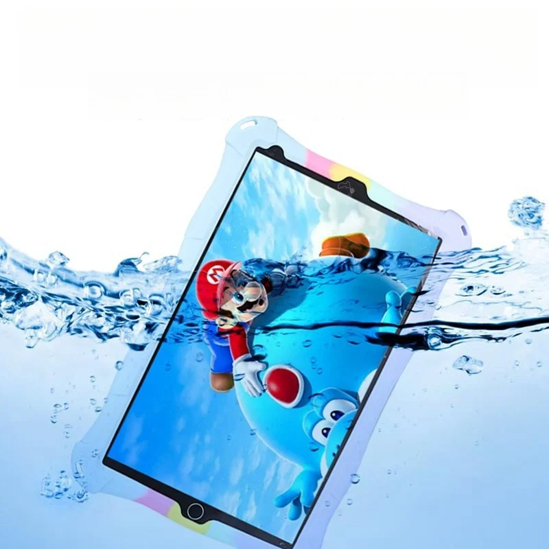 10 10.1 inch Rotating Case Universal Silicone Tablet Case Android Funda Tablet PC Shockproof Stand Protective Cover 25*16CM