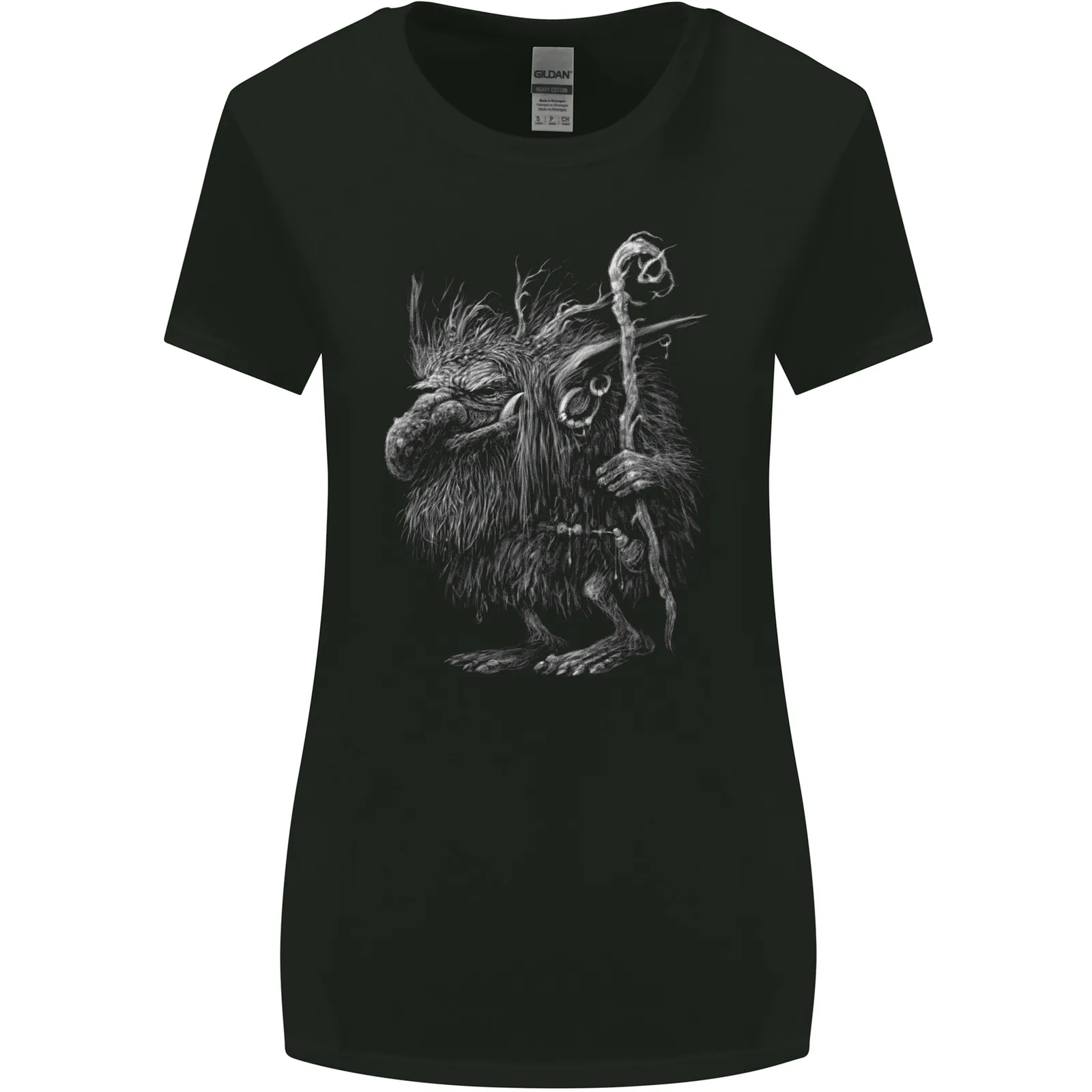 Camiseta feminina Troll Hobgoblin Goblin Fantasy SCI-FI com corte mais largo