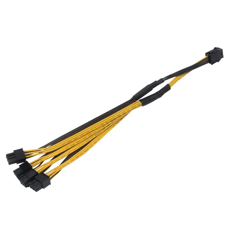 

1 in 3 PCIE 6-pin To Dual 6-pin (6-pin/8-pin) Power Splitter Cable Graphics Card PCIE PCI Express 6Pin To Dual 8 Pin Power Cable