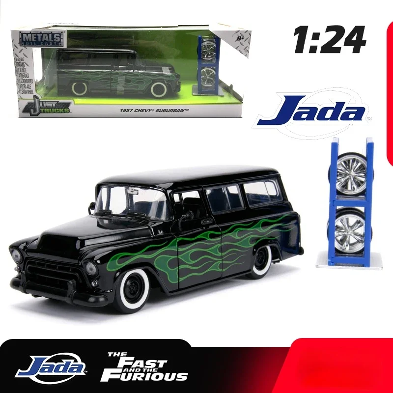 

Jada 1:24 1957 Chevrolet SUBURBAN Vintage Model Simulation Diecast Car Metal CHEVY Alloy Model Car For Kids Gift Collection J159