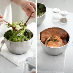SHIMOYAMA Food Grade Metal Mixing Bowls Kitchen Accessory Cooking Set with Graduated Stainless Steel Mixing Bowls With Whisk
