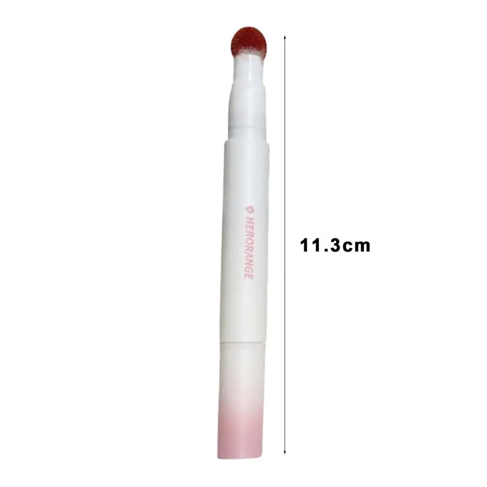 Matte Lip Stain Langlebige samtmatte Lippenglasur mit Schwammspitze Lippenstiftpinsel 2-in-1 für modisch und langlebig