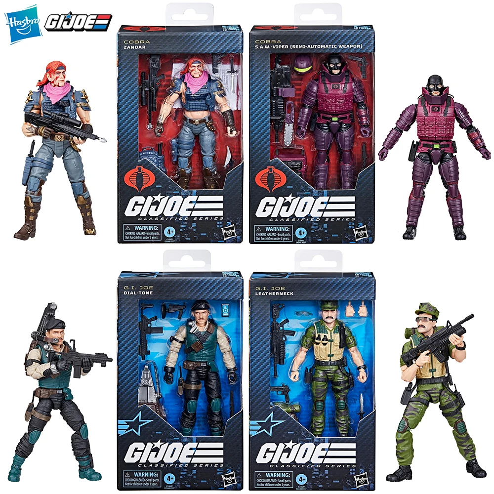 

[In-Stock] Hasbro G.I. Joe Classified Series Dial-Tone, Leatherneck, S.A.W.-Viper and Dreadnok Zandar 6-inch Model Figure Toys