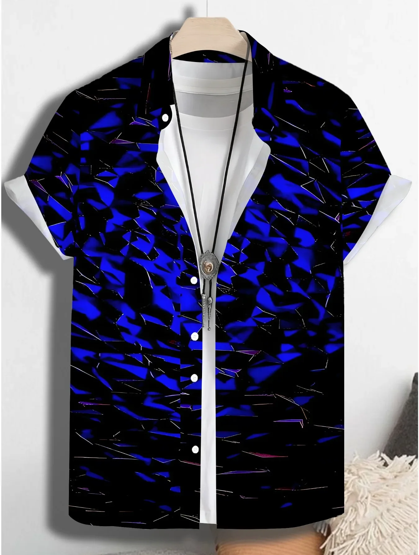 

Men's Casual Hawaiian Shirt Summer Man Short Sleeve Cool Beach Party Print Lightweight Breathable Fashion Tops