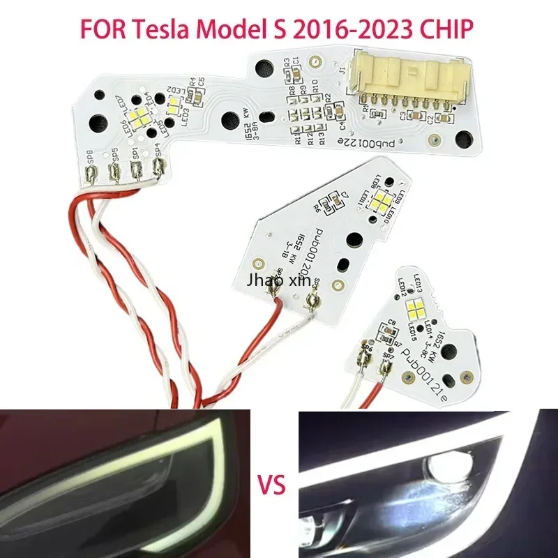 White Light For Tesla Model S 2016-2023 Car Headlights DRL Chip Ballast Circuit Board Light Source Board fittings