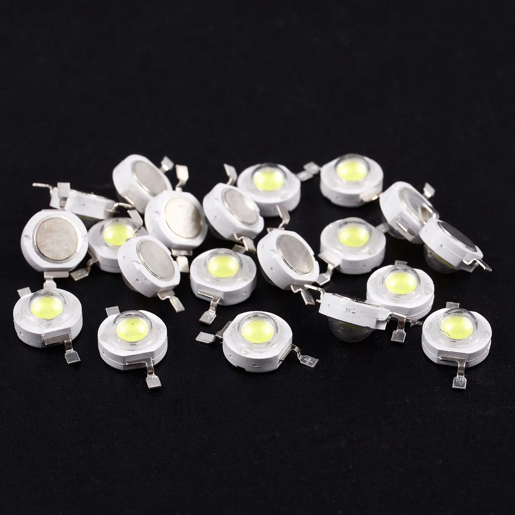 60 Pcs High Power 2 Pin 3W Weiß LED Bead Emitter 170-190Lm 6000K