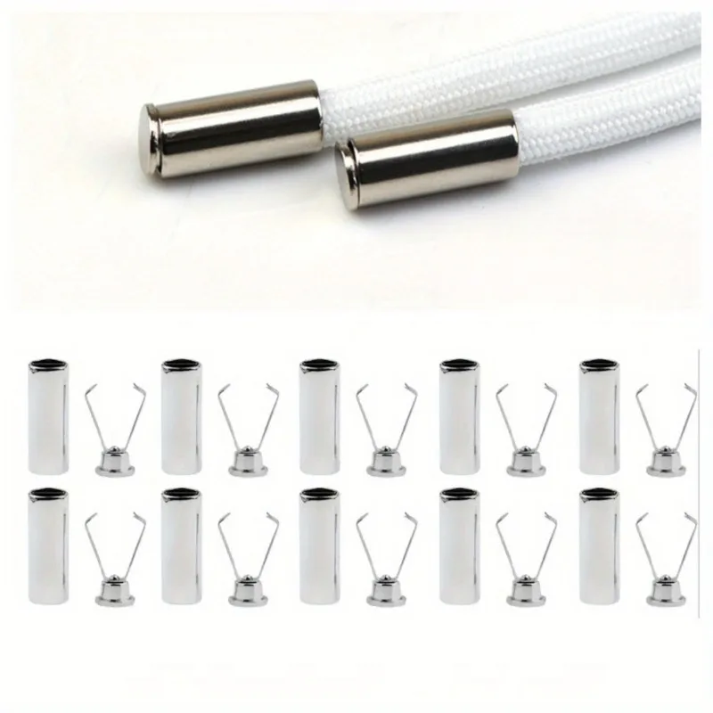 10 Stuks Zware Koord Sloten Verstelbare Metalen Clips Veilige Bevestiging Voor Schoenveters Tassen Hoodies Diy Ambachten Organiseren Kabels