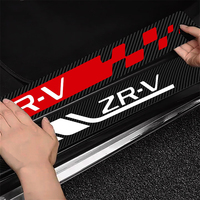4pcs Car Door Sill Protector Carbon Fiber Sticker Anti Scratch For Honda ZRV 2023 CRV HRV JAZZ ENY1 CIVIC TYPE-R Accessories