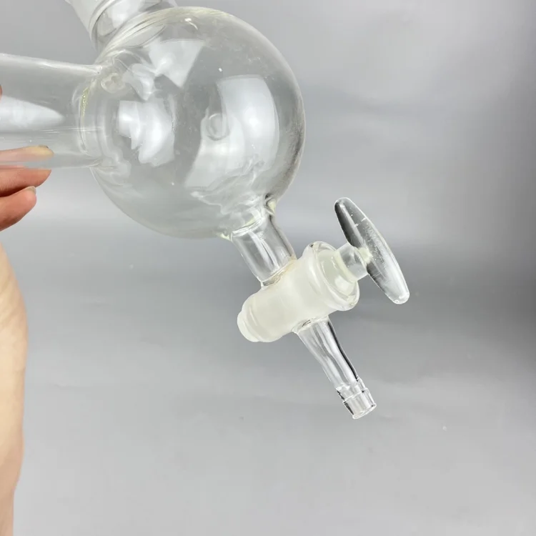 1 piece reflux head 250ml 500ml glass valve ball grinding port