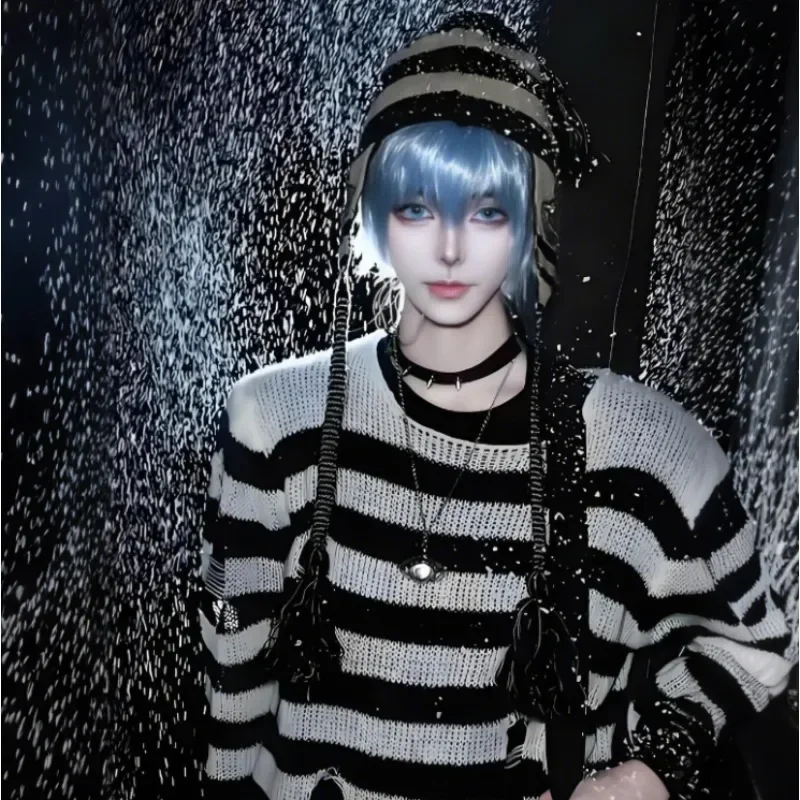 2026 new Anime NANA Role Play Uniforms Stage Show Suits Okazaki Shinichi Cosplay Costume Unisex Stripe Sweater Party Dress - view 3