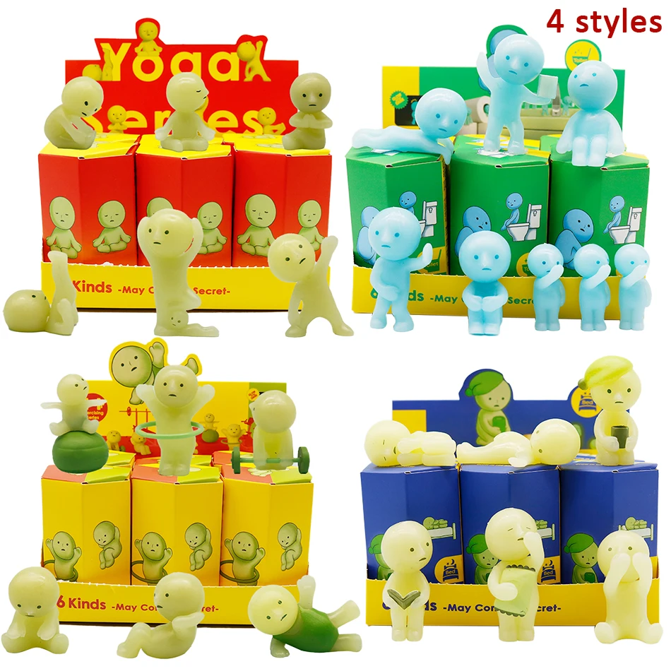 Yoga Fitness First - Smiski Yoga Fitness Series, Boneka Hijau