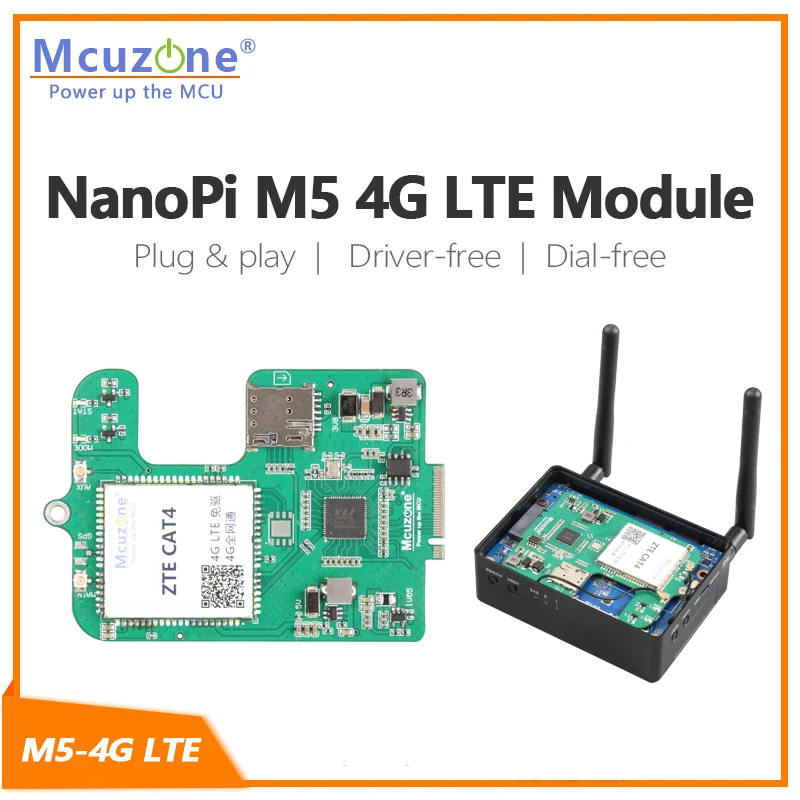 

NanoPi M5_4G LTE Module, Plug & play/Driver-free/Dial-free of Ubuntu/Debian for M5,ZTE CAT4,NL668-EAU，NL668-AM