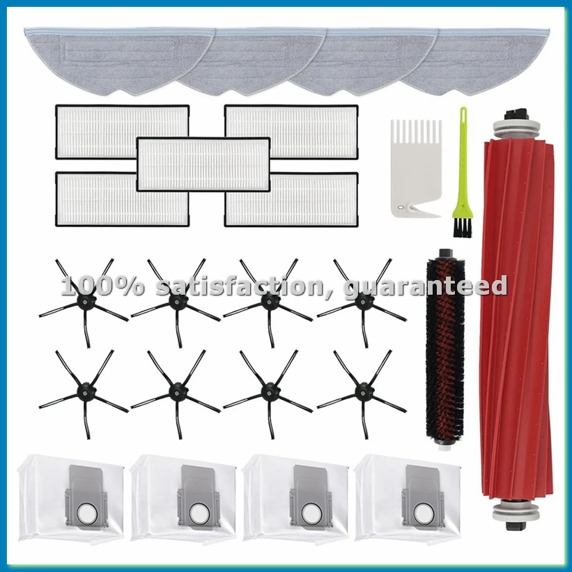 

Запчасти для робота-пылесоса S7 MaxV Ultra/S7 Max Ultra: основная и боковые щетки, HEPA-фильтр, салфетки для влажной уборки, мешки для сбора пыли - ABRM