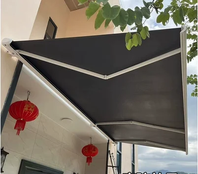 Externally retractable electric sunshade canopy full box folding remote control aluminum alloy balcony terrace courtyard househo