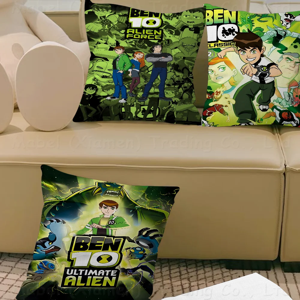 Cartoon B-Ben 10Pillowcase Toon Gift Cushion Cover Bedroom Home Sofa Chair Seat Decor Pillow Case