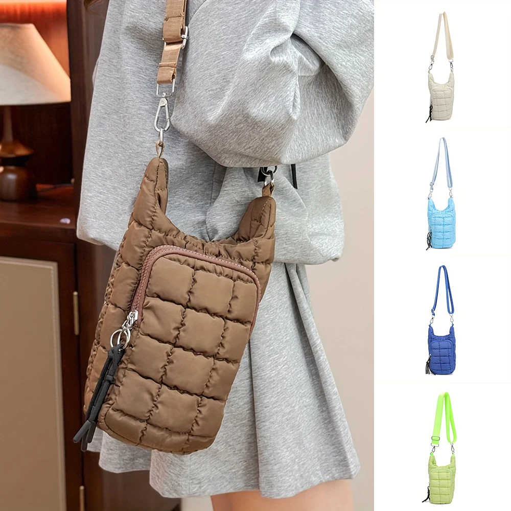 

Women's Crossbody Bag Insulated Plush Kettle Bag Adjustable Shoulder Straps Multi-Pocket Design Suitable for Outdoor Sports