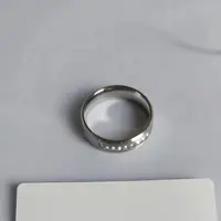 Hot Selling Silver Plated Stainless Steel Rings For Men Square Cubic Zircon Ring Jewelry Accessories Wholesale Size 7-13 - Image 6