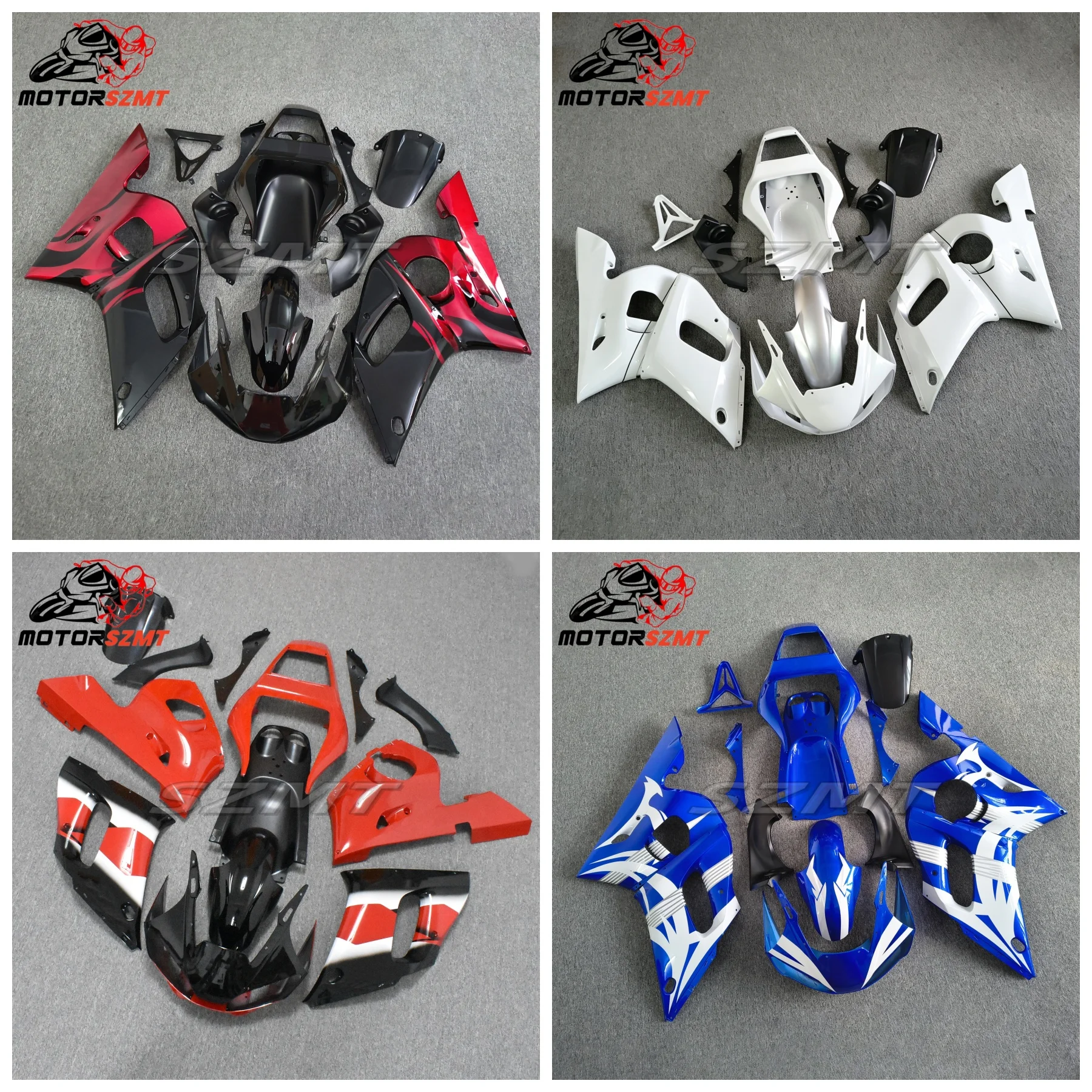 Motorcycle Accessories For YAMAHA YZF-R6 R6 1998 1999 2000 2001 2002 Carbon Painted Look Retrofit Parts Fairing Fenders Panels