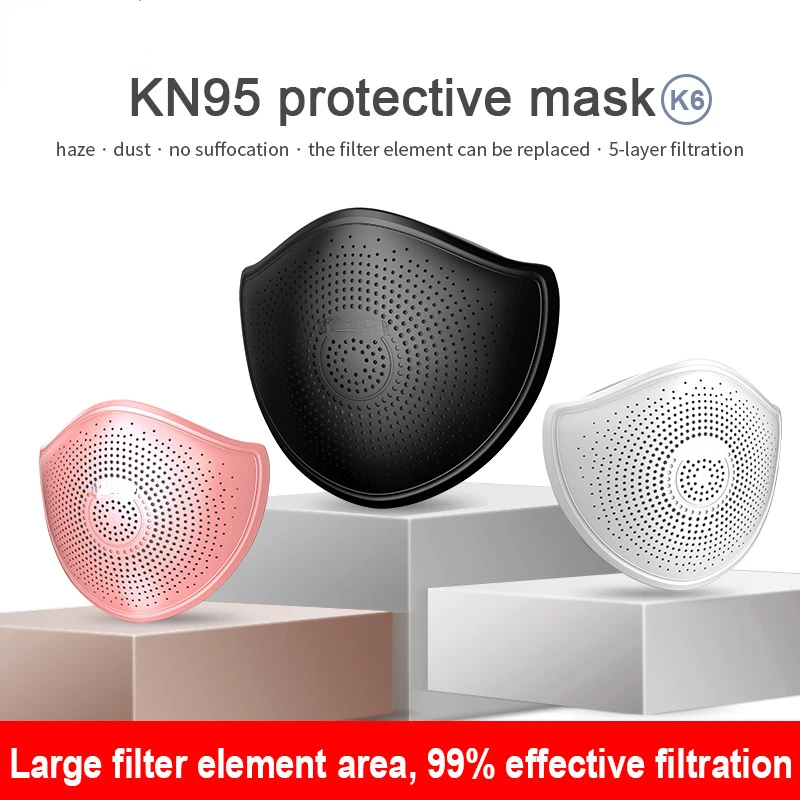 KN95 Adult Fashion Dustproof Silicone FFP2Mask Washable Reusable Filter With Breathing Valve FFP2 Virus Protection Mascara