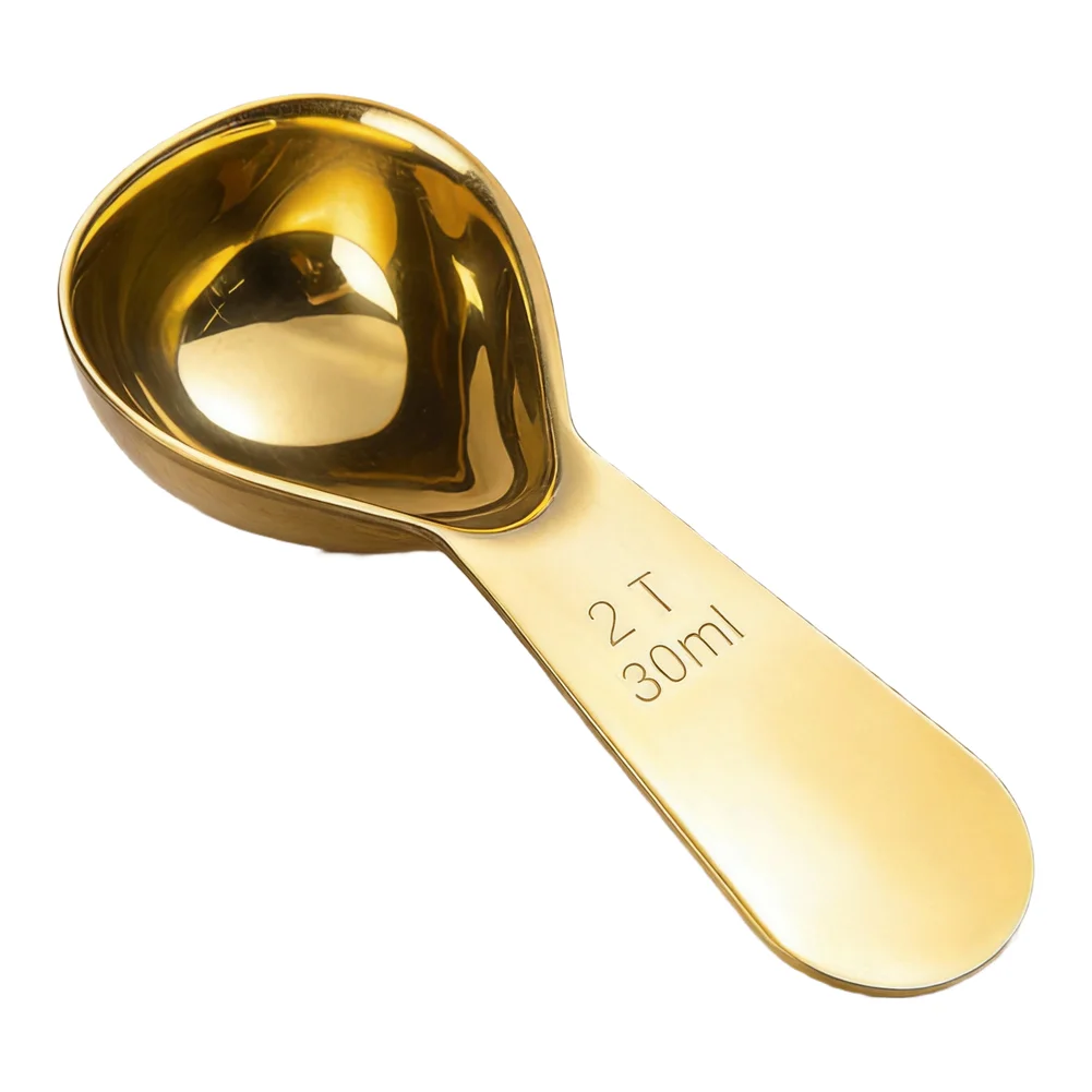 Two Size Stainless Steel Coffee Measuring Spoons 15ml 30ml with Clear Engraved Markings for Consistent Coffee Preparation