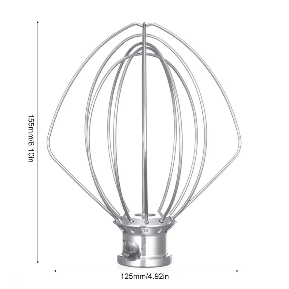 HOT K45WW 6-Wire Whip Attachment KitchenAid For Tilt-Head Stand Mixer For Kitchen Whisk Mixer Head For Egg Heavy Cream Beater