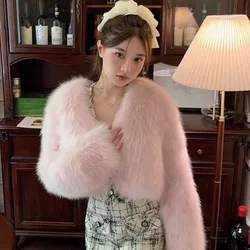 Fur Coat Women 2024 Autumn Winter New Short Top Fur Jacket