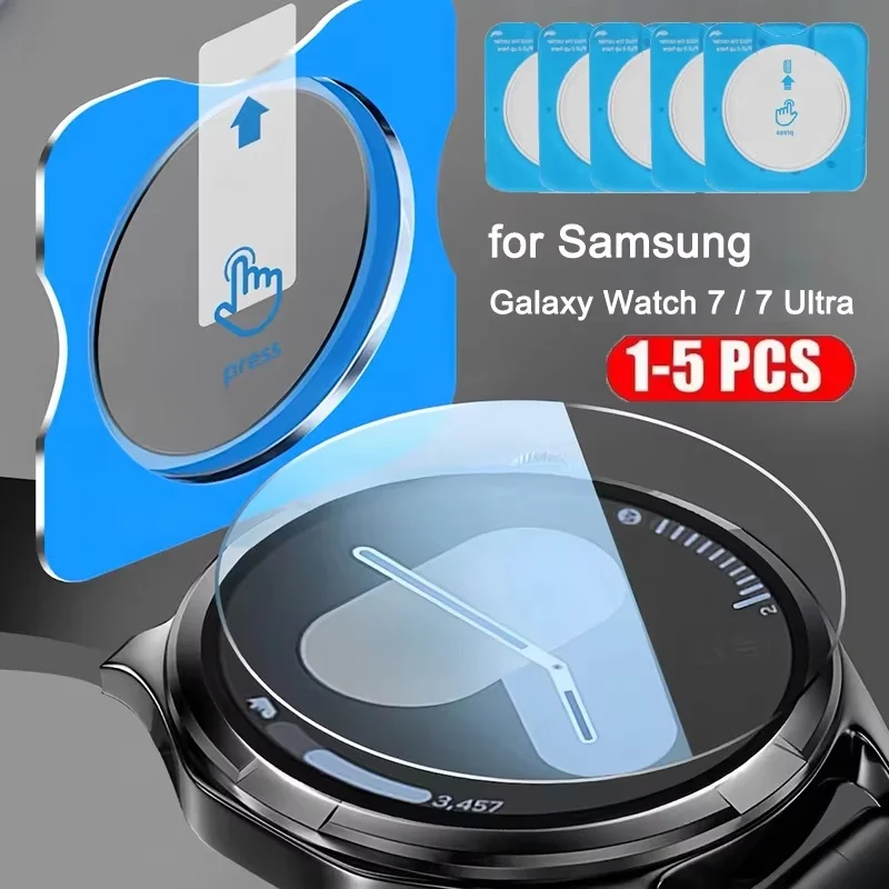 

1-5PCS Tempered Glass For Samsung Galaxy Watch Ultra 7 47mm Full Screen Protector For Samsung Galaxy 7 40mm 44mm Protective Film