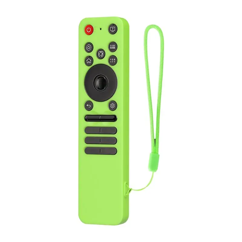 Stylish-Silicone Protective Case For For MR25GA Remote Control With Lanyard Shockproof Soft Shell Sleeve Protector Green