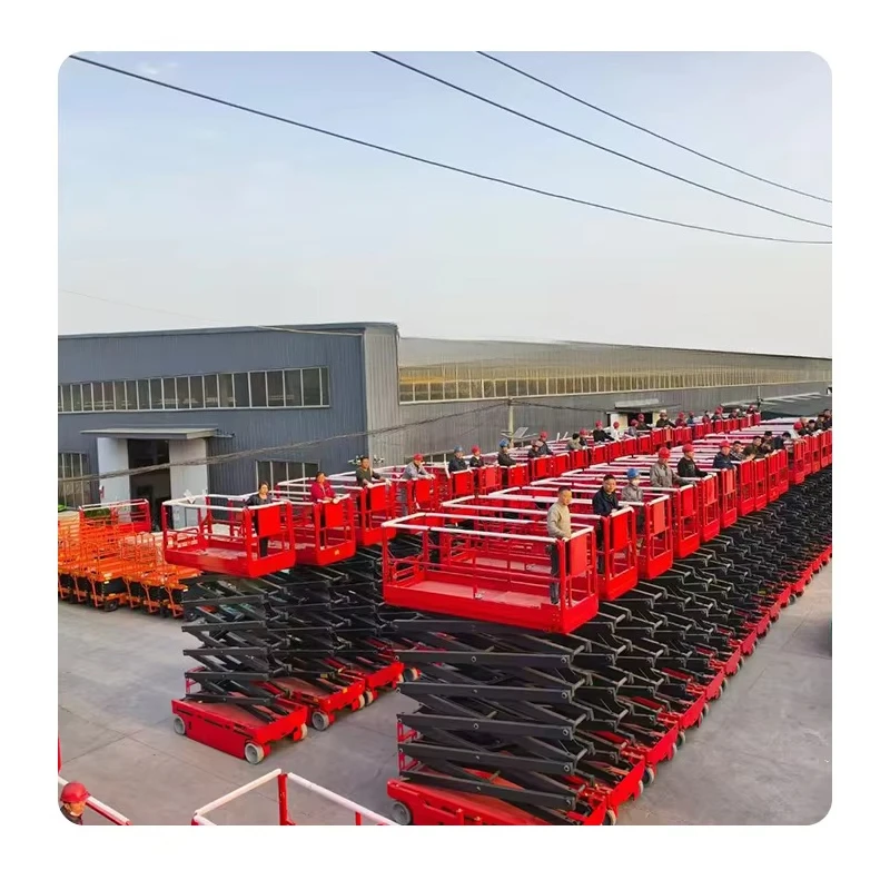 Aerial Work Platform 320kg 350kg Self Propelled Hydraulic Scissor Lift Platform Table Electric Ladder Lift Customized