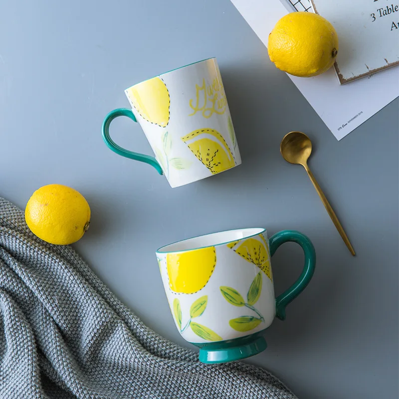 Mode Druck Luxus Tassen Milch Keramik Frühstück Hohe Qualität Japanischen Tassen Kaffee Tassen Kawaii Kreativität Tasse Becher Niedlich Tasse