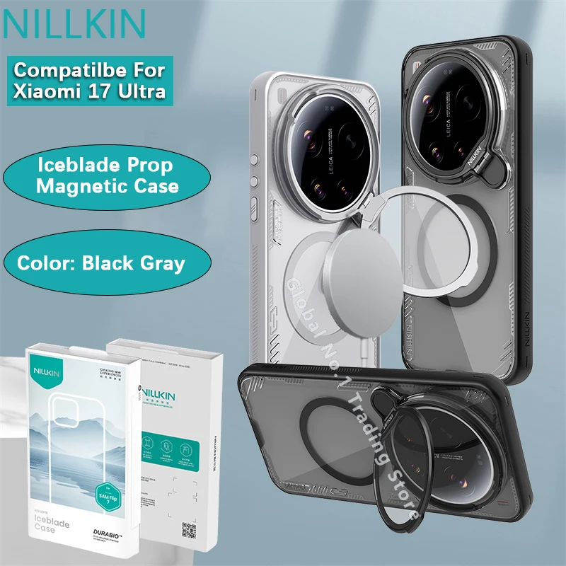 

NILLKIN For Xiaomi 17 Ultra Iceblade Prop Magnetic clear lens cover anti drop airbag protective cover For Mi 17 Ultra phone case