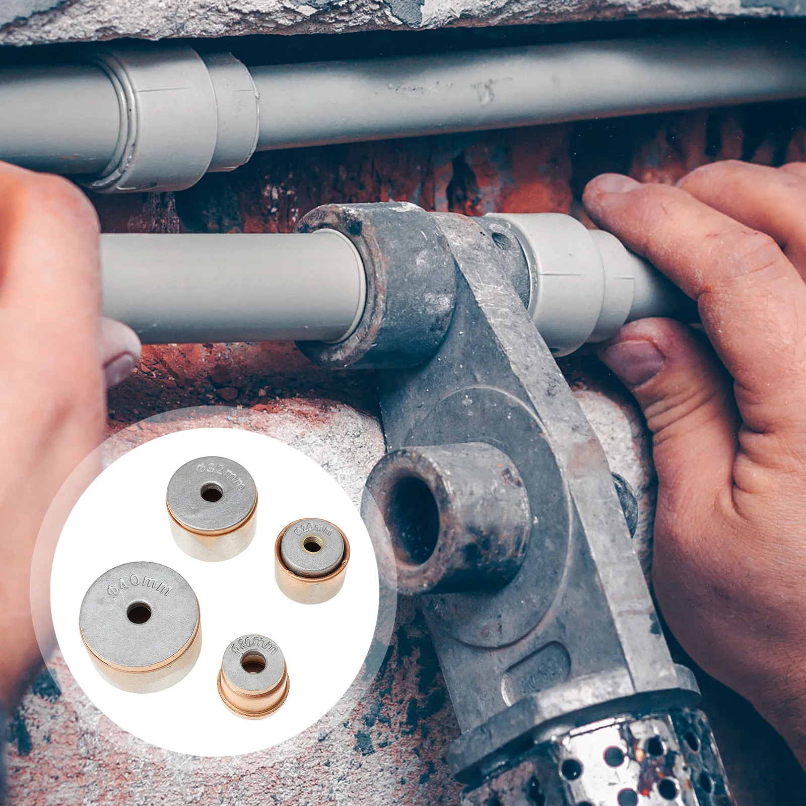 

4Pairs Machine Die Heads Ppr Die Head Hot Melt Thickened Mold Non-Stick Welding Supplies Reliable Strong Thermal