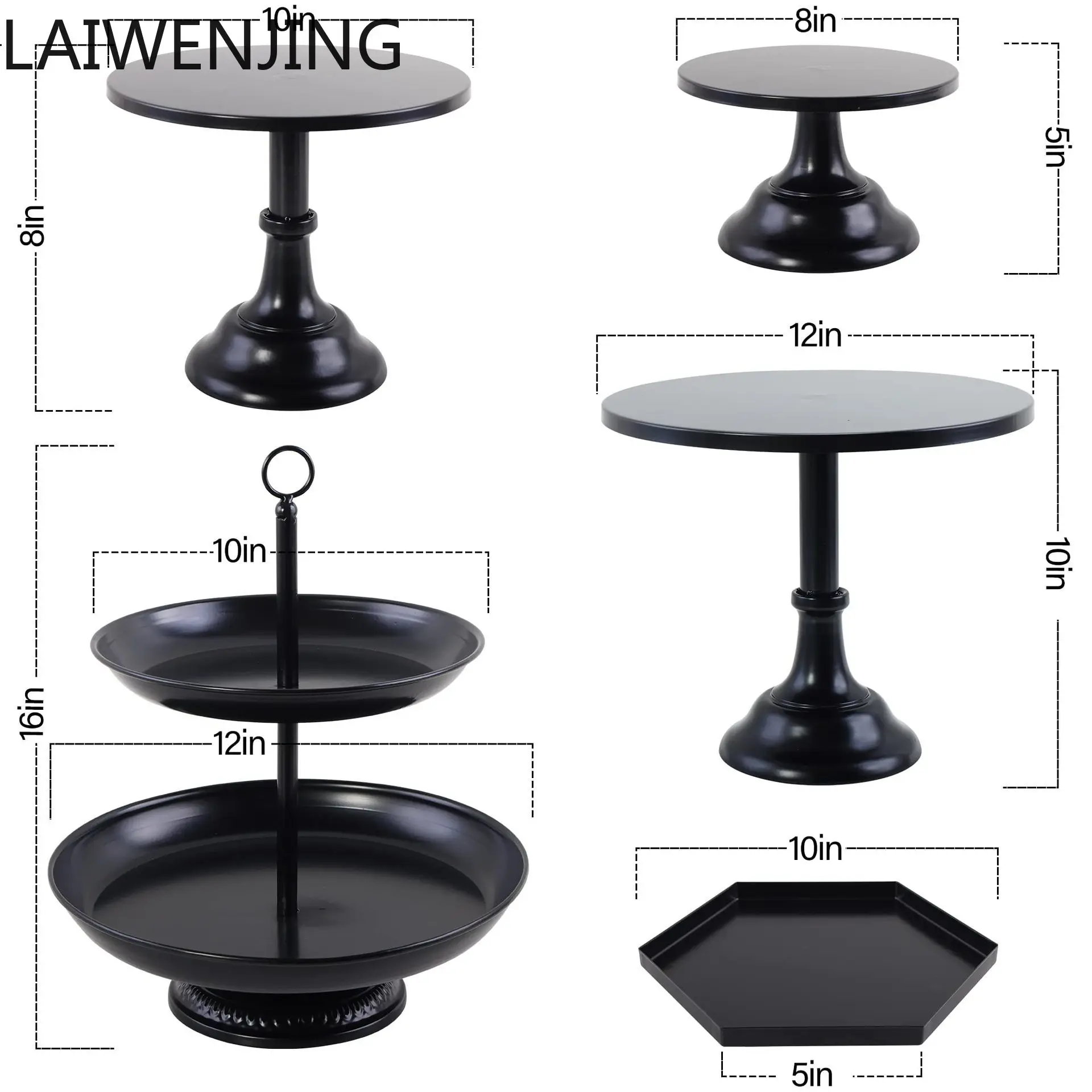 LYY  Birthday Cake Stand Set Coffee Table Dessert Display Plate