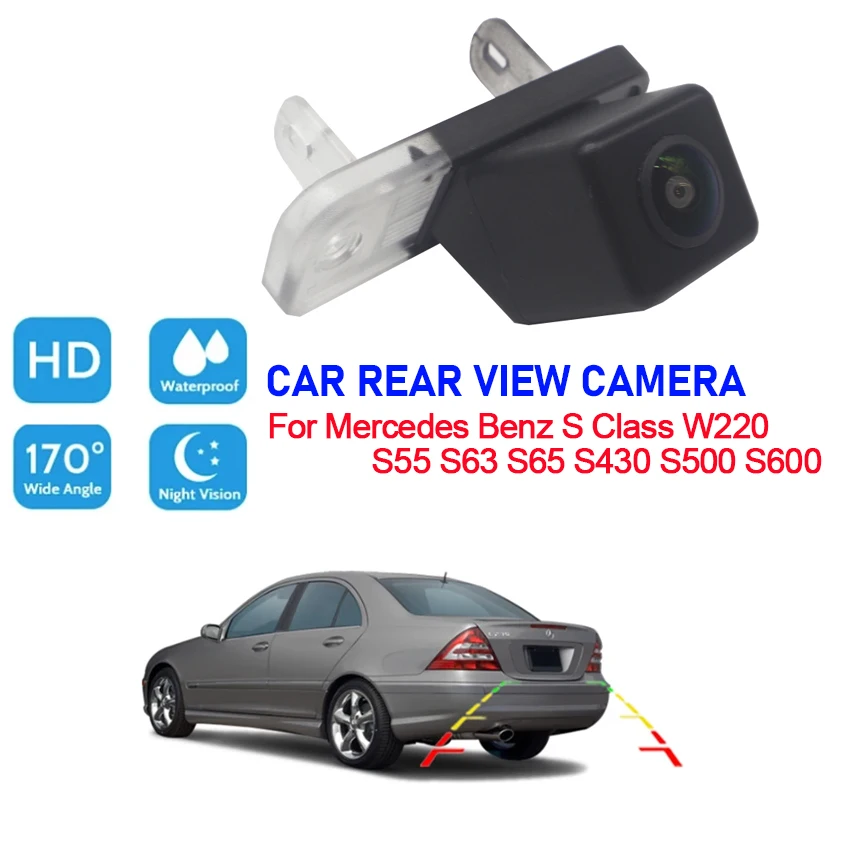 

Night Vision Car Reverse Backup Parking Rear View Camera HD Waterproof For Mercedes Benz S Class W220 S55 S63 S65 S430 S500 S600