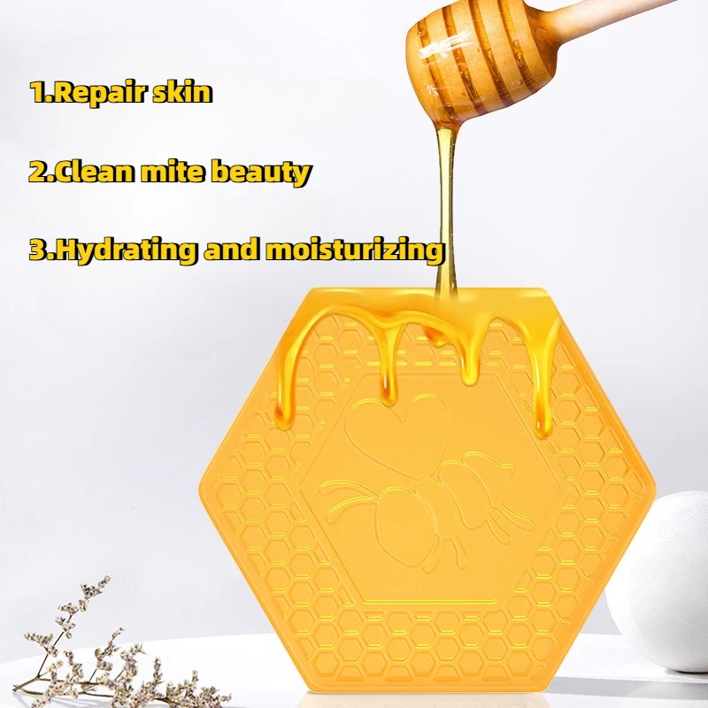 1 قطعة جديد فيتامين E العسل الصابون زيت طبيعي الصابون الزيوت السيطرة وتقليص المسام غسل الوجه وصابون الاستحمام أدوات العناية بالوجه