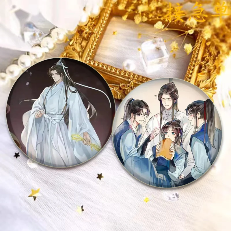 Round Cartoon Pins Chu Wanning Mo Ran Mo Weiyu Badge The Husky and His White Cat Shizun Erha He Ta De Bai Mao Shizun Brooches