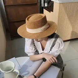 Straw Hat Large Wide Brim for Women Summe Travel Holiday Beach UV Sun Protection Panama Cap Fashion Femme Foldable Visors Hat
