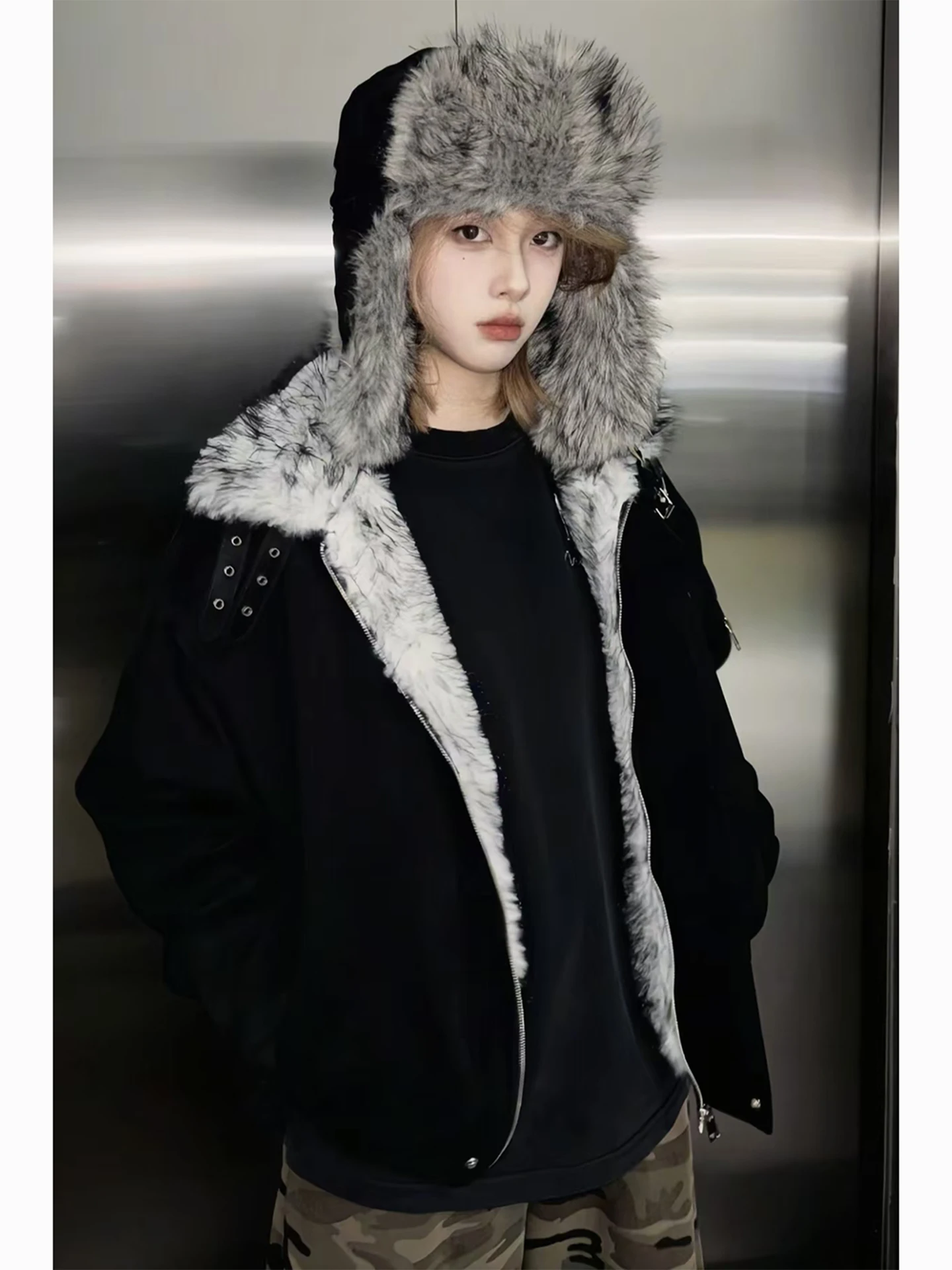 

Cross Canvas Work Jaet Men's Winter American Retro Heavy Du Cotton Workwear Jaet 3D Tailoring Mountain Eagle Jaet