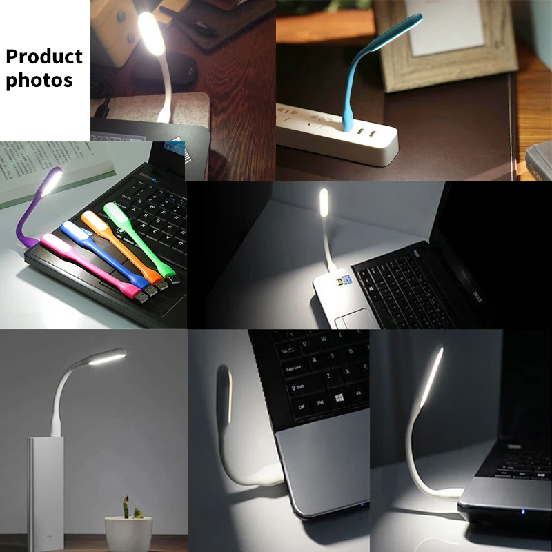 Portable USB LED Mini Book Reading Light Lamp Travel Table Lamp PC Computer Laptop Notebook Flexible Bendable Night Light